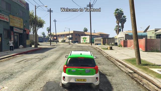 The song name shows when the track changes