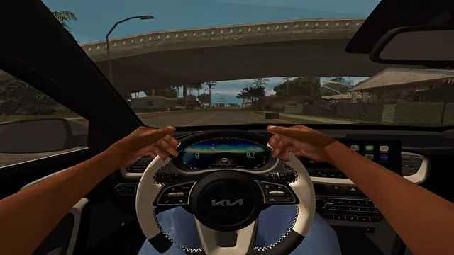 Interior from the driver's seat: GT-Line wheel and digital cluster