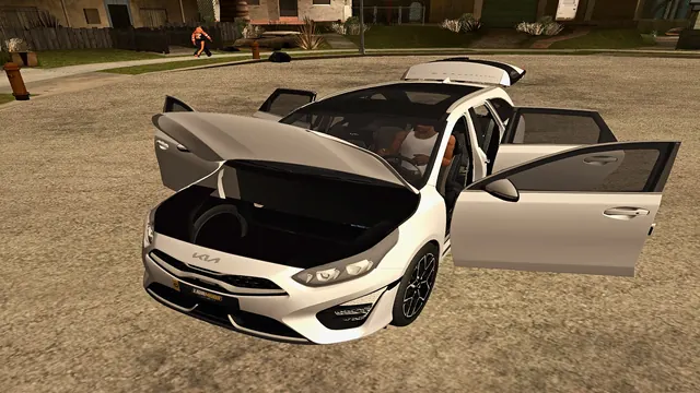 All four doors, tailgate and bonnet open