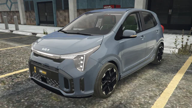 Kia Picanto 2024: The 2024 Kia Picanto GT-Line for GTA V, with the real car's LED lights, opening doors and full damage.